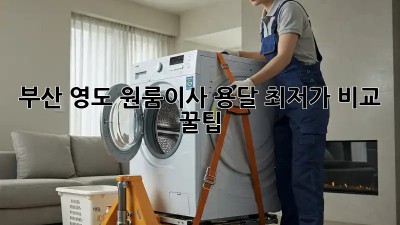 부산 영도 원룸이사, 용달 최저가 비교 꿀팁! 🚚💨