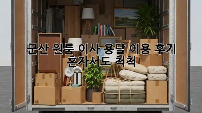군산 원룸 이사, 용달 이용 후기: 혼자서도 척척!